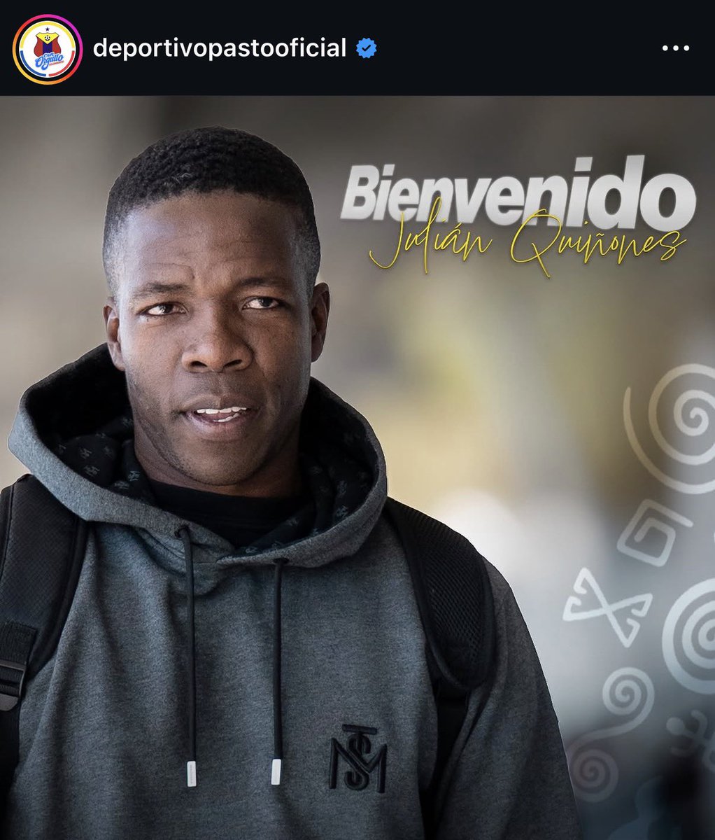 juancapera27's tweet photo. Fe de erratas. 🙏. Julián Quiñones es nuevo jugador del Deportivo Pasto. Ofrezco una disculpa por la información errada sobre su llegada a dirigir divisiones inferiores en Tolima. https://t.co/8Opc6u58Y8