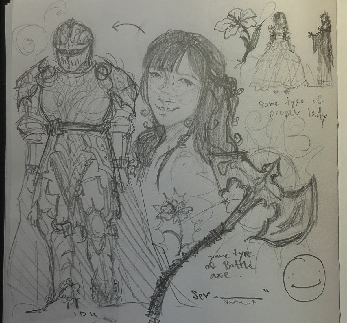 MuridsCourt's tweet photo. name suggestions for oc? shes a knight￼ https://t.co/NrADGCyp5M