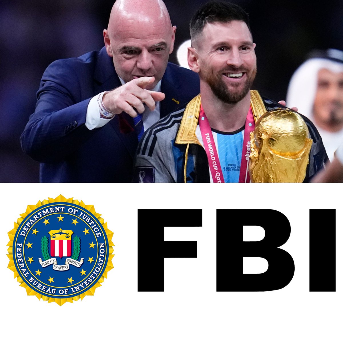 RT_com's tweet photo. ❗️FBI investigating Argentine Football Association over suspicions of money laundering as team chases World Cup title — La Nacion

Probe centers on transfer of 'hundreds of millions of dollars' through US financial system

'FBI agents &amp; federal prosecutors taking testimony' https://t.co/SfKRUQNKN1