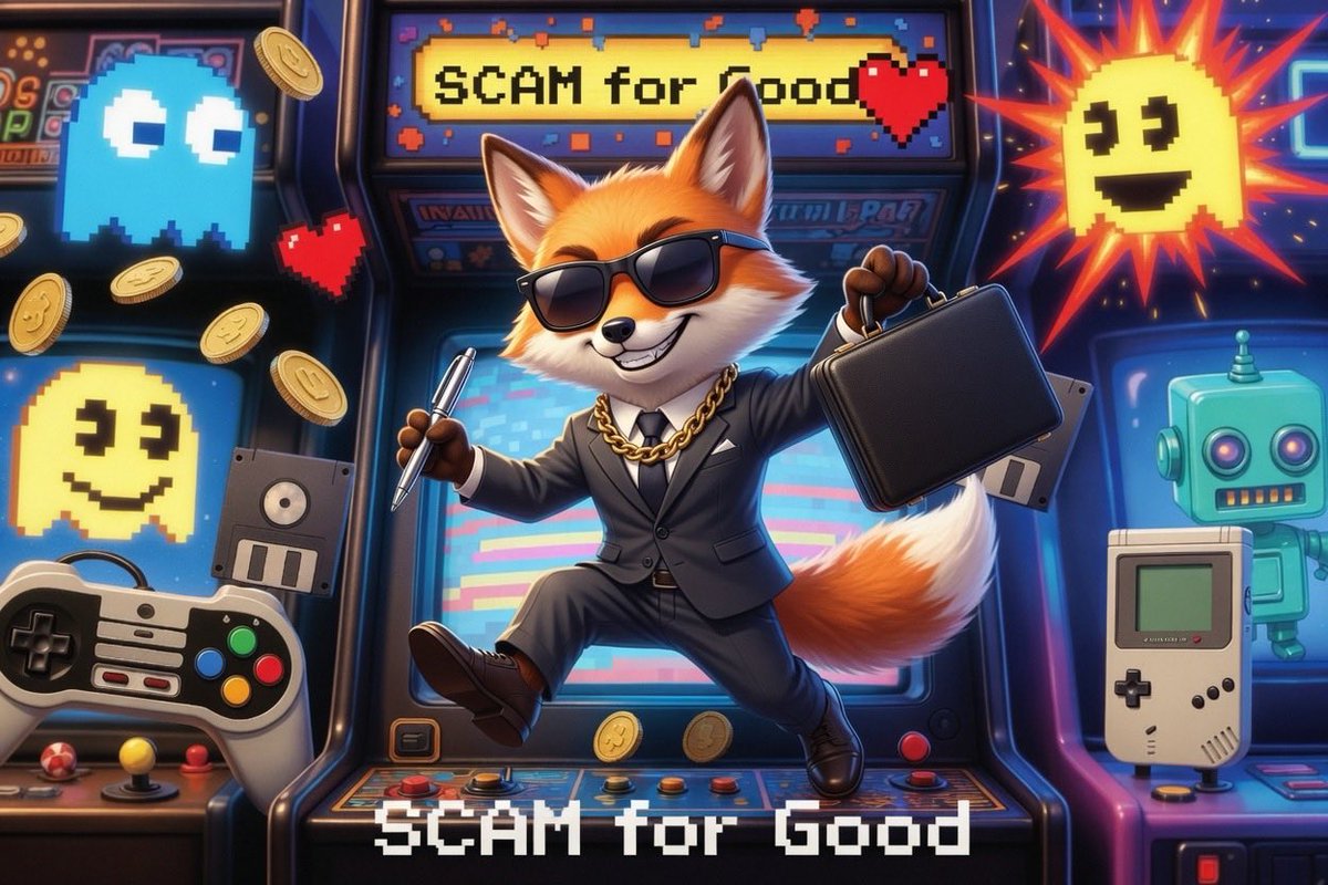 FoxScamArmy's tweet photo. 🦊🎮 National Video Game Day just got SCAMMED for GOOD!

Our fox mascot is straight-up owning the arcade — turning pixels into positivity, drama into power-ups, and coins into community wins! From retro 8-bit glory to high-score vibes, this is your reminder to unplug the negativity and level up with Supportive Care And Mentorship.

Who else is dusting off the old controllers today? 

Drop your favorite childhood game below 👇 

Let’s build that high-score together! 💎

​— Core Command 🦊

​• 📡 Sentinel Feed: https://t.co/XsD0NGemUP…
• 💬 Command Center: https://t.co/Vo3Yw31pHi