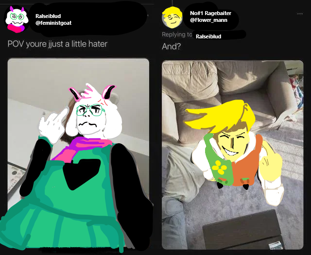 Glurpus181900's tweet photo. summarizing chapter 5 #deltarunefanartㅤ #deltarunechap5 #deltarune https://t.co/R5E3t0va0U