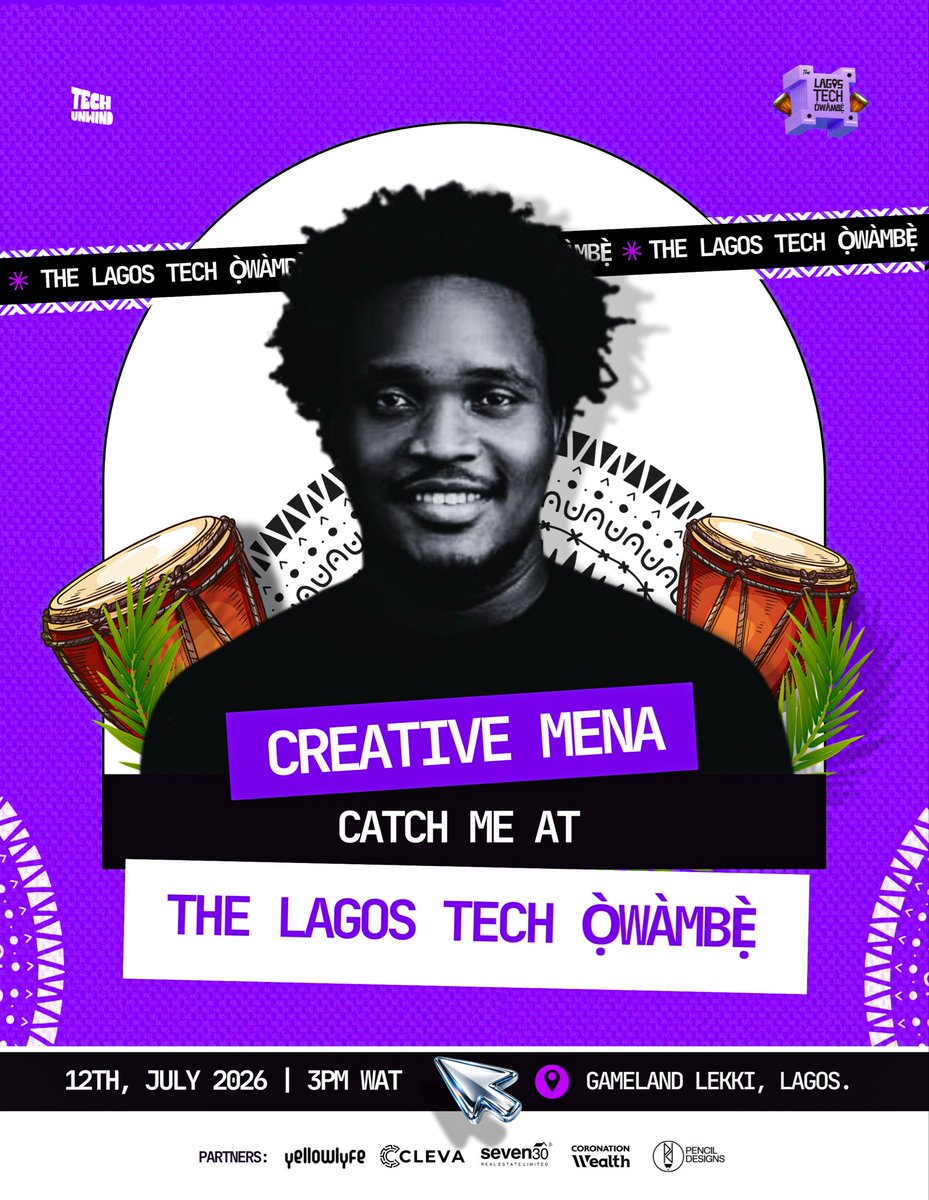 techunwindng's tweet photo. The RSVPs are rolling in.

These amazing creators are joining us at The Lagos Tech Owambe on Sunday, and we can’t wait to experience it
together.. 

Swipe through to see who’s attending.
@eric_gugua 
@Thecreativemena 
@ifiok
@themmanuelfaith 

Now ask yourself... How about ME? https://t.co/ohLRYp3U9y