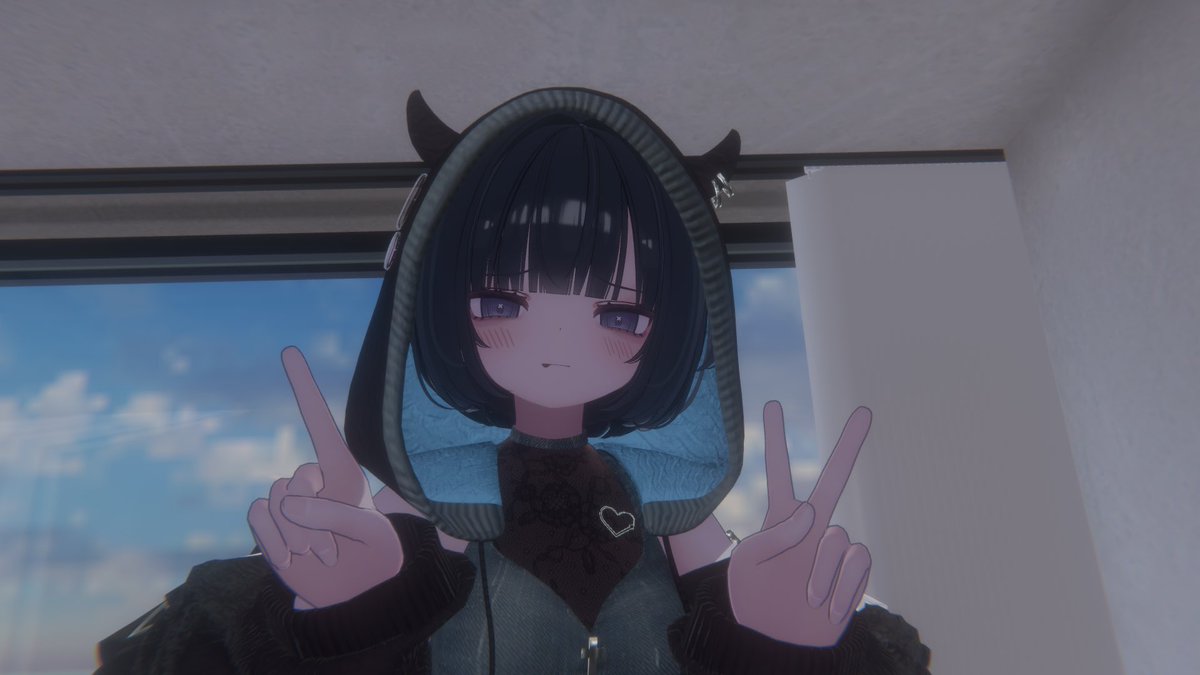 kuru__dam's tweet photo. 手がピースにならなくて、こんな顔出来たんだ！？ってなってるむんきちゃん https://t.co/zikPg37Fyd
