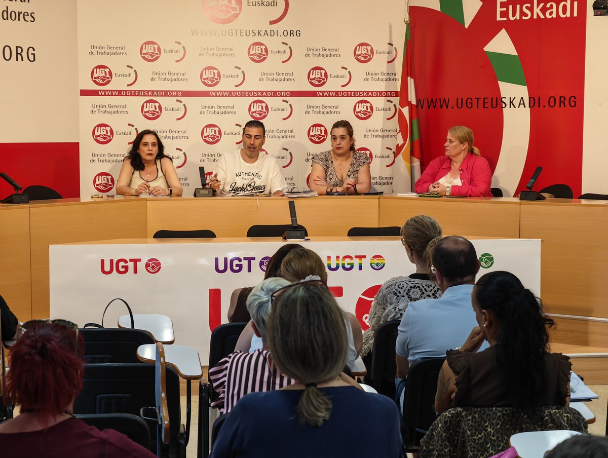UGT_Euskadi's tweet photo. UGTren Bizkaiko garbikuntza sektoreko ordezkari sindikalen asanblada gaur goizean, sindikatuaren Bilboko egoitzan, lurraldeko hitzarmenaren negoziazio mahaiaren egoera aztertzeko. https://t.co/y8UFEt9FLq
