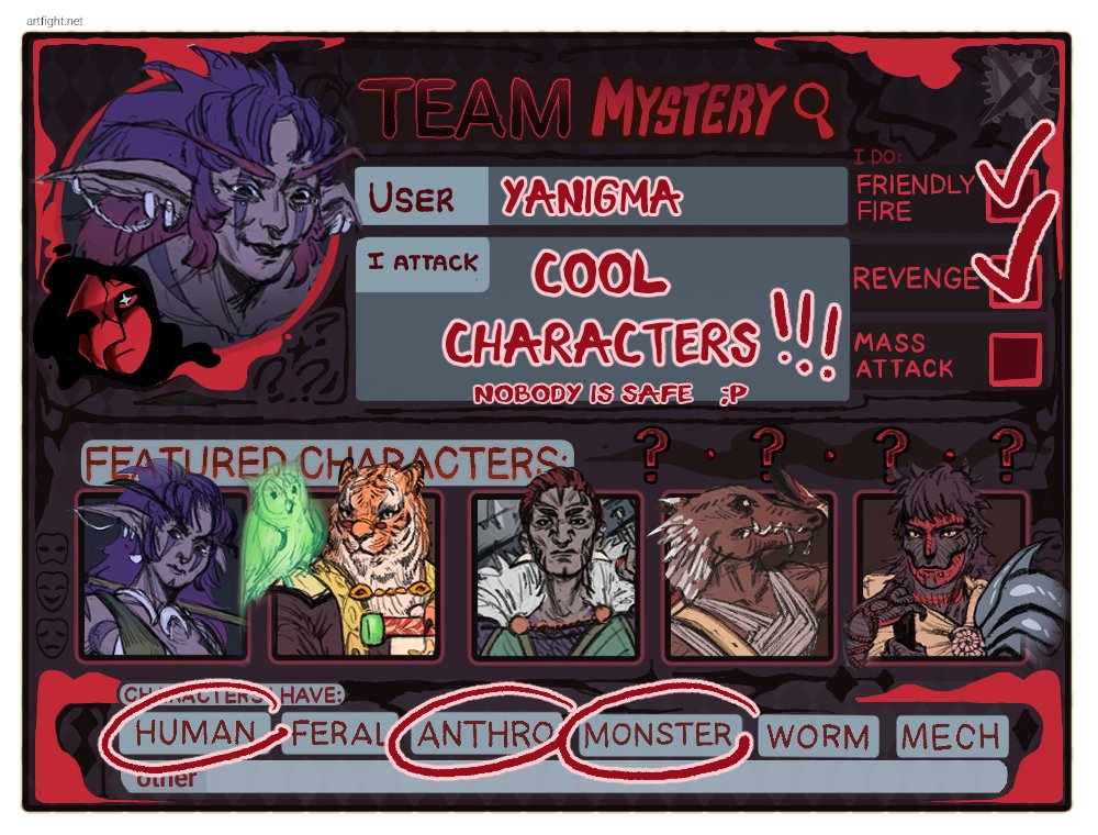 yanigma • team mystery ! tweet media