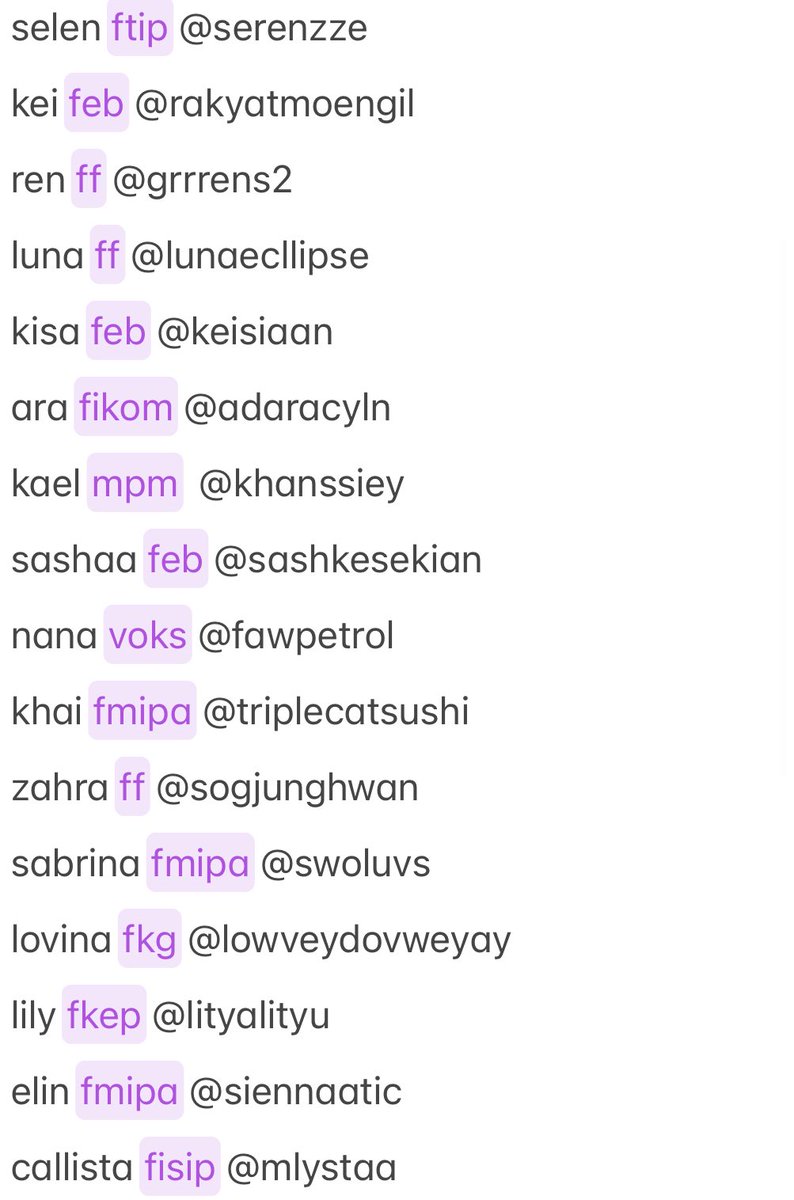 shaonread's tweet photo. nama nama yang ada disini boleh ya reply ke postingan aku satu lagi! 
blue for no trades , purp for trades!
kalo misalnya kalian trade tapi aku tandain biru REPLY DISINI YAAH n sebalilnya🤍 TENCU https://t.co/dkJhju86gK