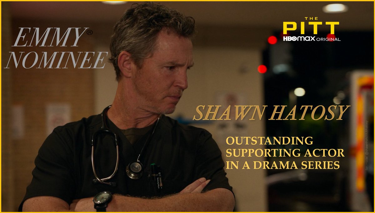 shawnhats's tweet photo. congratulations to shawn hatosy on receiving the emmy nomination for outstanding supporting actor in a drama series for his role of dr. jack abbot in the pitt! https://t.co/POBJSI1kYw