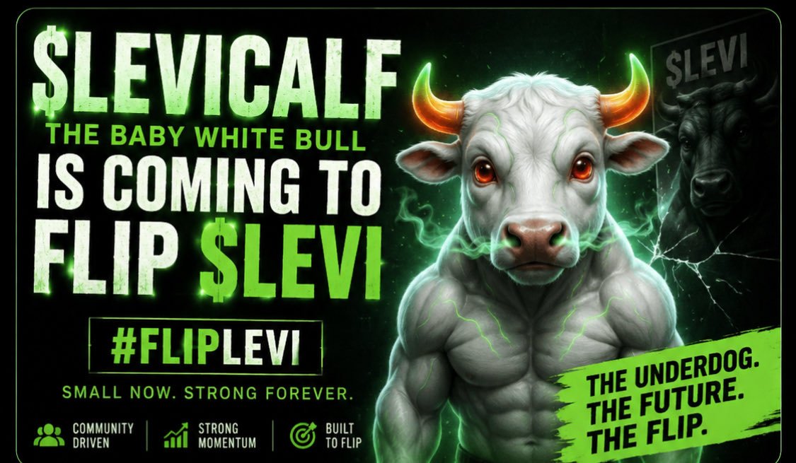 pumbfungo's tweet photo. Every giant started small. Now it's the baby white bull's turn. $LEVICALF is building unstoppable momentum, growing a loyal community, and charging toward one goal: **#FLIPLEVIThe underdog isn't chasing the future—it **is** the future. $LEVICALF
$LEVI
#FLIPLEVI https://t.co/IbLuKxdHsI