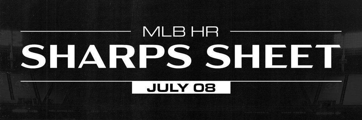 LanzSharps's tweet photo. MLB HR SHARPS SHEET | 07.08 ⚾️🗡️

10 HOME RUN TARGETS 🎯

I do the homework so you don’t have to.
Targets below ⤵️ https://t.co/2tckHxUm7F