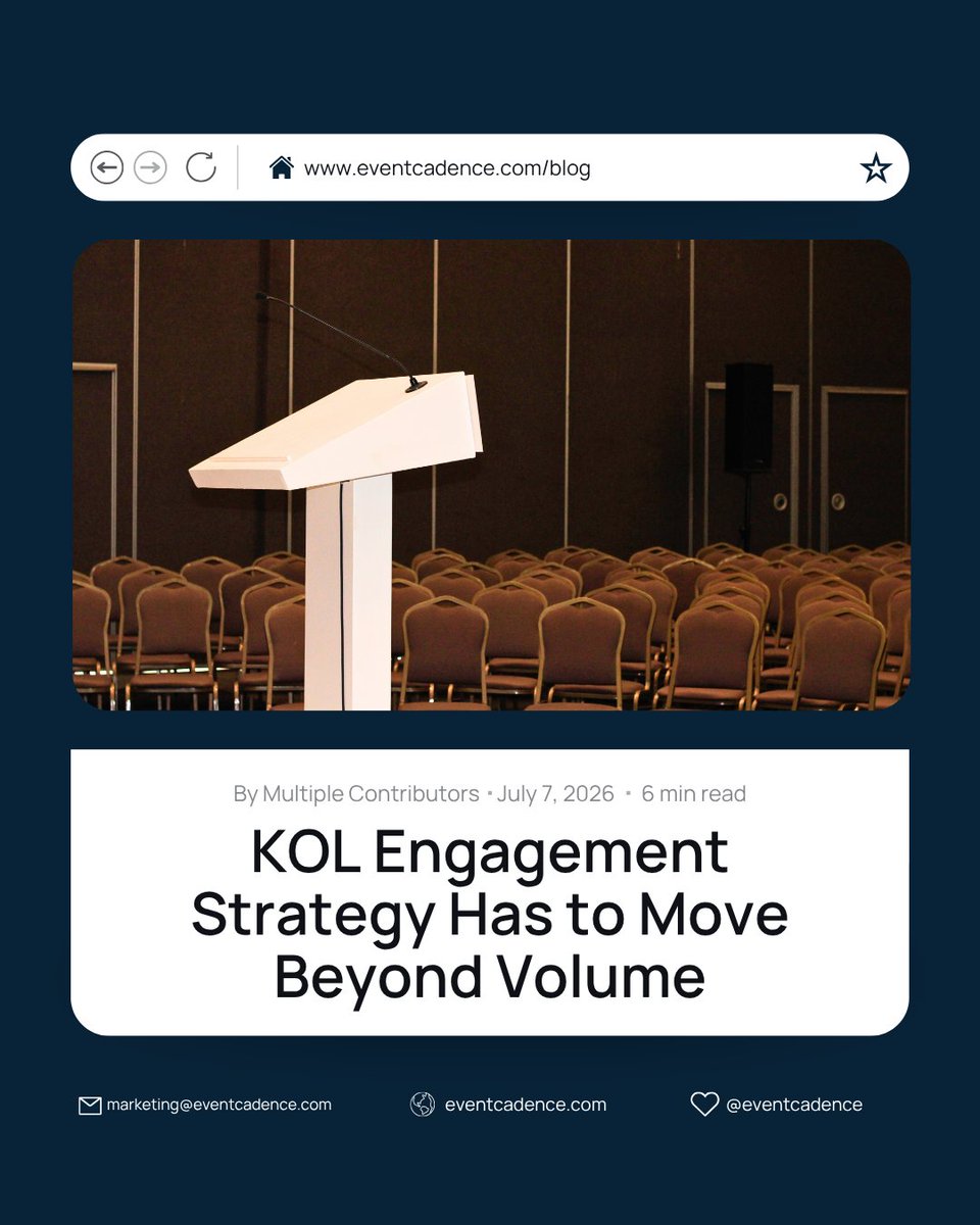 eventCadence's tweet photo. KOL engagement is about more than volume.

Meetings held and touchpoints don’t always show advanced scientific understanding.

It's about creating meaningful, measurable scientific connections.

Read more: https://t.co/uWwdRbCKKx

#MedicalAffairs #KOLEngagement #LifeSciences https://t.co/mcqGhWiJ3j