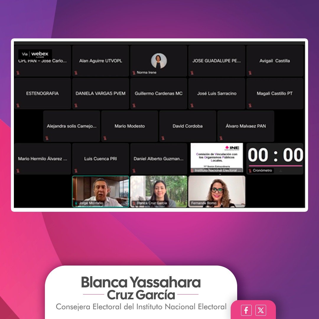 BlancaYCG's tweet photo. 💻 Como parte de los trabajos de la Comisión de Vinculación con los OPLE del #INEMexico, aprobamos la convocatoria para el proceso de selección y designación de la Presidencia del @iepcjalisco. https://t.co/sOsfqOo8YP