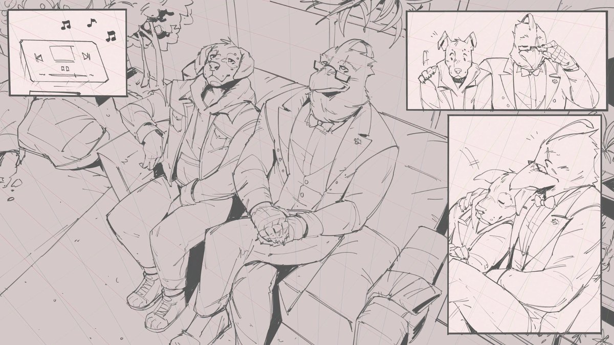 GloryHoundsVN's tweet photo. For this month's development update we'd like to share a teaser work in progress for the Issue 7 romance sequences for both Raoul and Milo by @mashtateos !  These scenes will have romantic and platonic versions.
#gloryhoundsvn #ghvn https://t.co/3d784KssS0