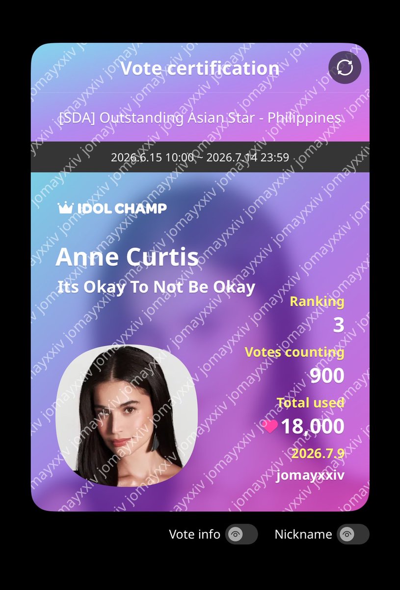 jomayxxiv's tweet photo. boboto kayo o boboto kayo? hahaha please vote for @annecurtissmith Outstanding Asian Star - Philippines 🇵🇭lez gowww!!! https://t.co/OPSajUR1bh