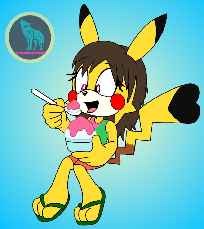 Thepinkwolf's tweet photo. Artsy and her friends enjoying some summer treats.
Original bases by @Sakiba_Mev
#sonicthehedgehog #sonicstyle #sonicoc #pikachuoc https://t.co/Vd8ph5WssM