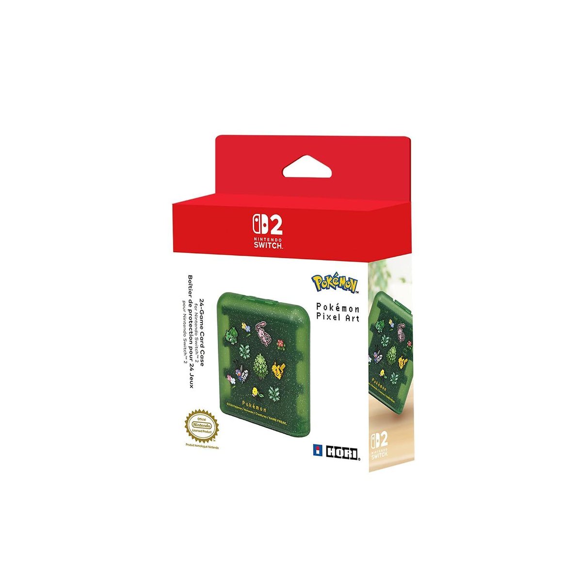 Pokekalos's tweet photo. Boîte de rangement de jeux pour Nintendo Switch 2 — Pokémon Pixel, éditées par @hori_europe × Pokémon. Date de sortie fixée au 6 août prochain. https://t.co/7Jxgw13sBW
