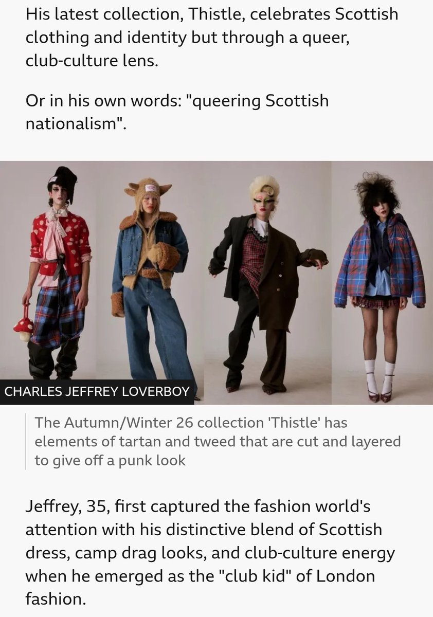 CentScotBTSArmy's tweet photo. Fun fact for LGBT ARMY 🌈

The Highland Cow hat Jin wore on London night 2 is part of Scottish designer Charles Jeffrey's 'Thistle' collection.

The collection blends Scottish style and queer club culture 🏴󠁧󠁢󠁳󠁣󠁴󠁿🏳️‍🌈

@BTS_twt  #BTS_WORLDTOUR_ARIRANG_LONDON https://t.co/pE7emJLKxO