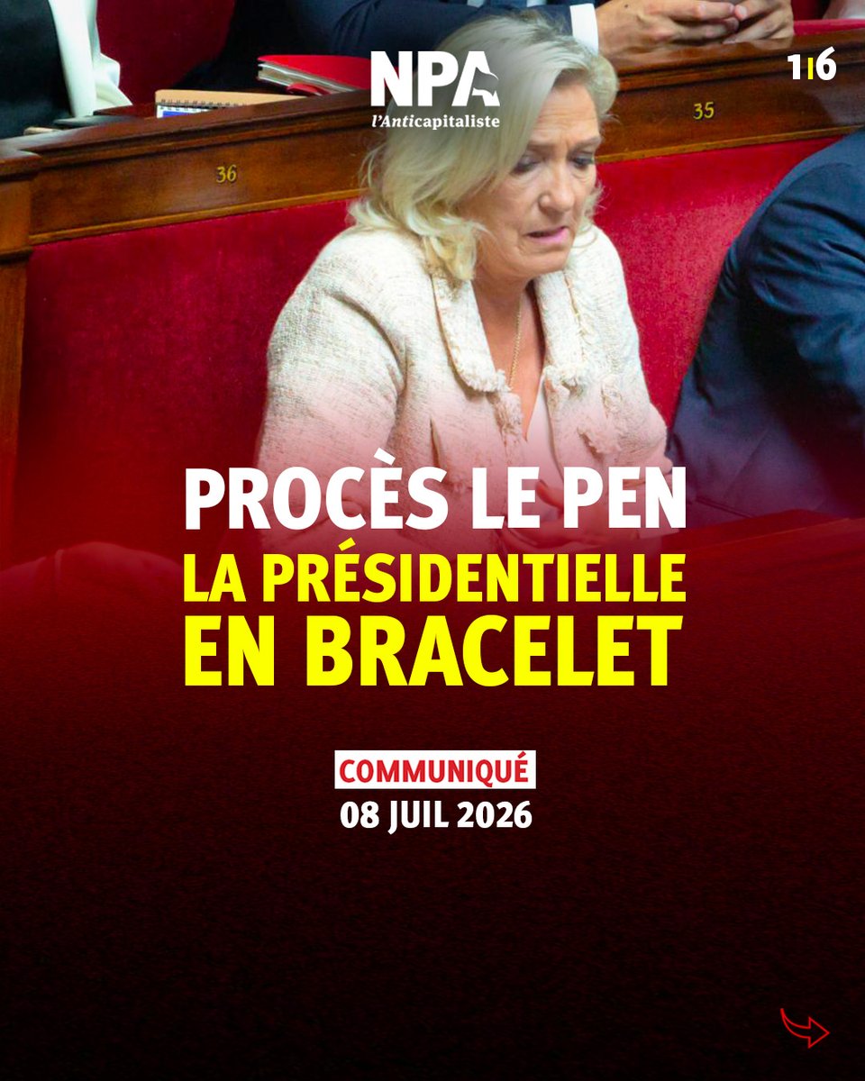 NPA_antica's tweet photo. Marine Le Pen est la dirigeante d’une organisation d'extrême droite raciste et dont une éventuelle victoire nous plongerait dans un avenir fait de répression, de reculs, voire de la suppression des droits et de toute résistance.
1/6 ⤵️ https://t.co/vejVaq3BRK