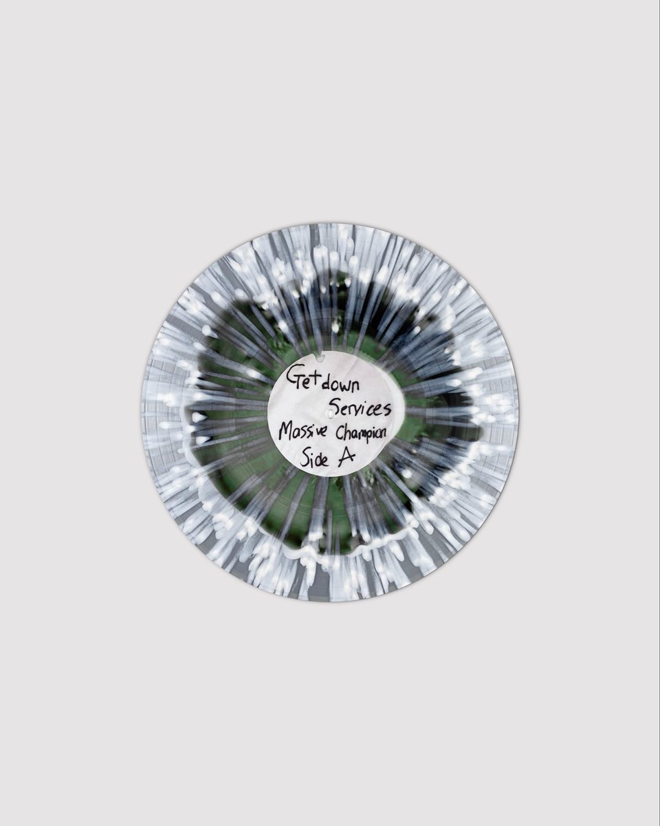 vertigovinylga's tweet photo. VV x Getdown Services

REPOST TO ENTER GIVEAWAY FOR FREE SIGNED COPY

VV Exclusive: “Massive Champion” by Getdown Services

Pressed on Black Ice and Bone Color-in-Color vinyl with White Splatter, this release is limited to 250 hand-numbered copies. Once it's sold out, it will not be repressed.

All copies include a signed art card.

https://t.co/Fl9EB4q4or