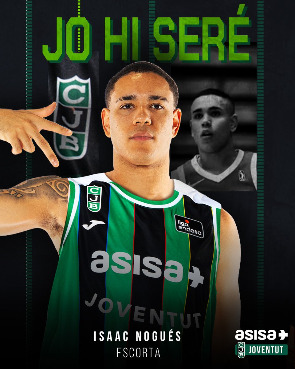 Penya1930's tweet photo. Isaac Nogués torna a casa! 💚🖤

🤝 L’escorta, amb ADN verd-i-negre, signa per dues temporades amb l’ASISA Joventut

📝 El comunicat: https://t.co/dm2LrRTUny

Ben tornat, Isaac! 🙌

#CityOfBadalona #ASISAJoventut #JoHiSeré https://t.co/MVWwiIoRq1