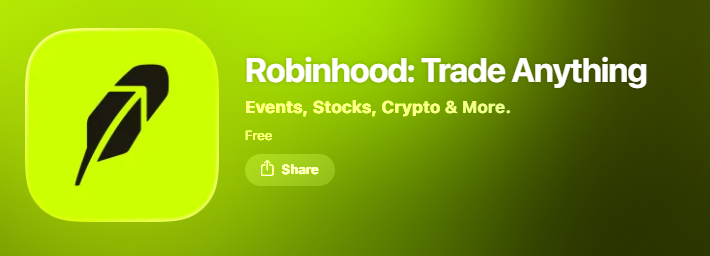 ZenithXVI's tweet photo. Robinhood's slogan "Trade Anything", is a perfect narrative to run on this chain.

Leading platform for stock trading, and I have no doubt they'll be the biggest onboarders to crypto through their chain. You can literally trade anything through Robinhood, stocks, RWAs, crypto etc https://t.co/6oizfqx1o8