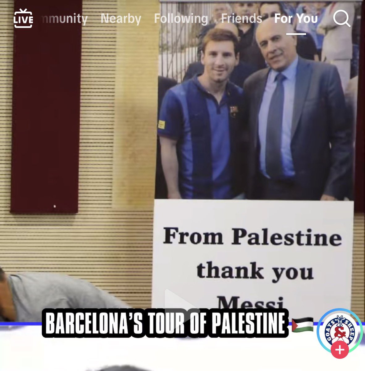 Lamesnumb's tweet photo. @Maiyocreates @khlqm It was a peace tour programmed by barcelona and they also went to palestine and messi isn’t a zionist https://t.co/LdIrqizToI