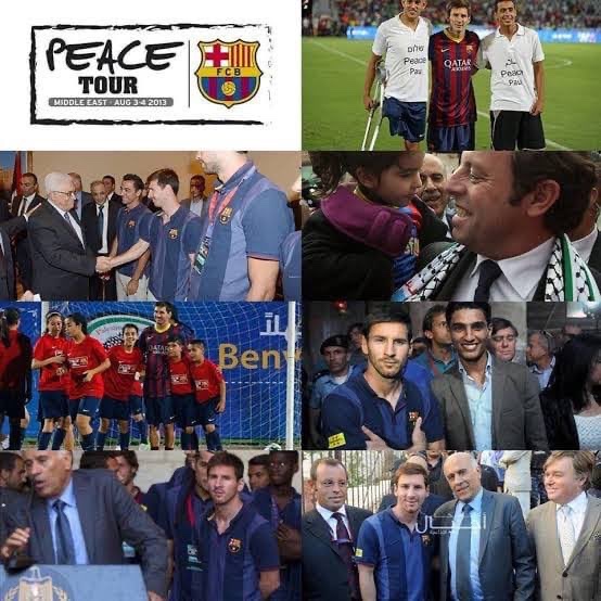 Lamesnumb's tweet photo. @Maiyocreates @khlqm It was a peace tour programmed by barcelona and they also went to palestine and messi isn’t a zionist https://t.co/LdIrqizToI