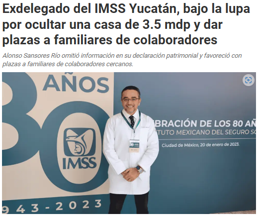 camilatorres_a's tweet photo. Morena prometió acabar con el nepotismo. Pero... 

Ahora un exdelegado del IMSS trato de ocultar una casa millonaria y dar plazas a familiares de su equipo.

La transformación fue... de beneficiarios. https://t.co/eEDWH2ffMy