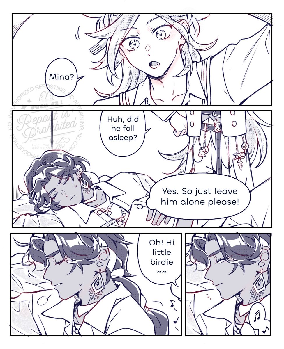 lnrmn188's tweet photo. (2/2)
A little imagine scenario of how Mina and Rie met and became friends.
Divided into 2 posts cause it looks better this way https://t.co/jYD6cqabQY