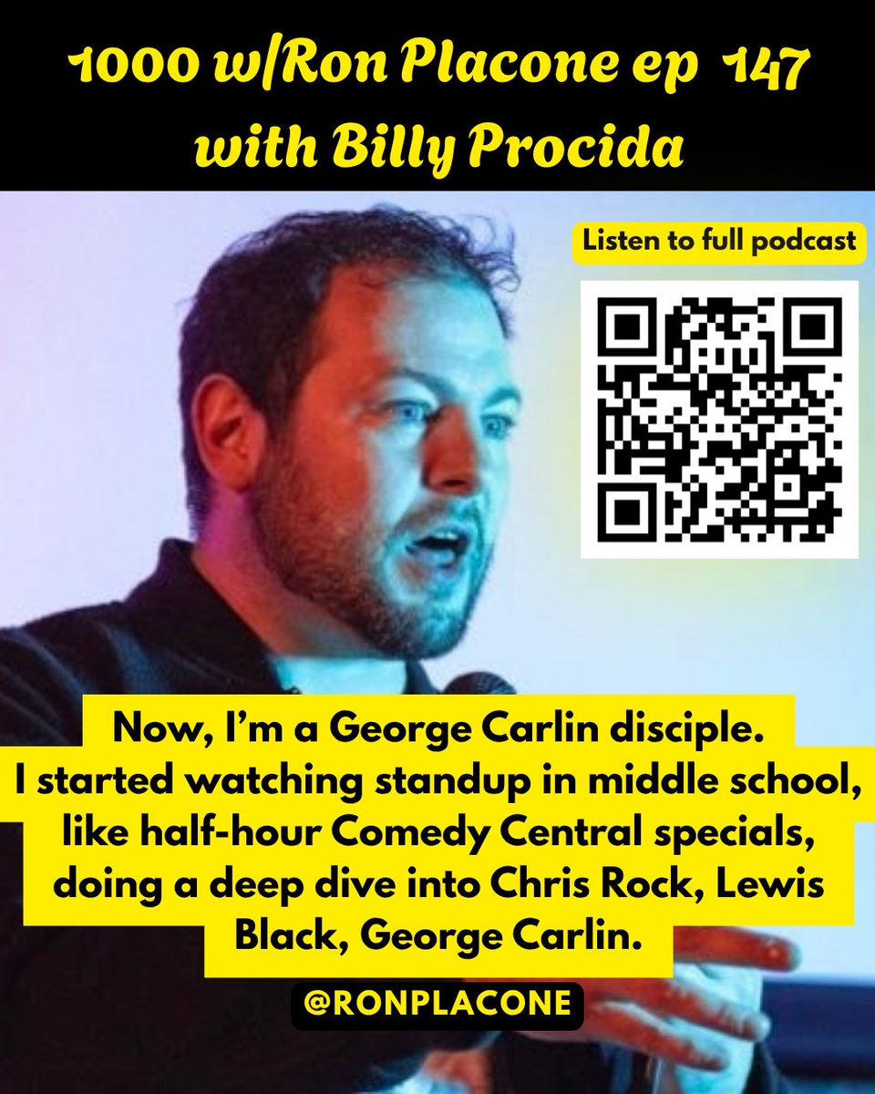 RonPlacone's tweet photo. This week’s pod with Billy Procida! 1000 w/ Ron Placone wherever ya get your pods or Ron Placone on Substack/YouTube! https://t.co/EyRSKUGl0M