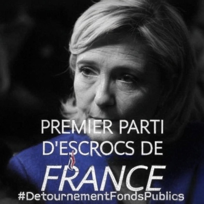GJChevalier's tweet photo. Présidentielle 2027 : Marine #LePen abrège un premier déplacement de campagne chahuté
Au lendemain de sa condamnation par la cour d’appel de Paris, la cheffe de file de l’extrême droite a écourté sa venue à La Flèche (Sarthe), mercredi 8 juillet, perturbée par la mobilisation d’une soixantaine d’opposants.
Source : Le Monde

Il faut que partout où ira cette voleuse, on lui rappelle qu'elle devrait être en prison !