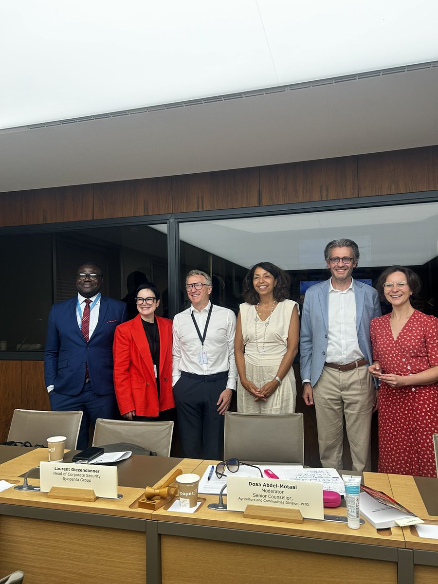 dsolawuyi's tweet photo. Great to be back at the @wto Headquarters in Geneva, Switzerland for a timely session on “Illicit Trade in Food and Beverages: Protecting Markets, Consumers and Trust” where I was very pleased to present our @WGBizHRs’ latest report on “Agribusiness, Food Security &amp;Human Rights." https://t.co/PMihIEm0eQ