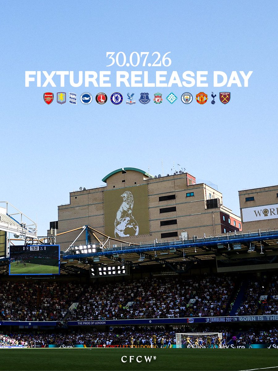 ChelseaFCW's tweet photo. The date is set. 🗓️

Our @BarclaysWSL fixtures will be announced on 30 July. 👀 https://t.co/tLpiI0Us50