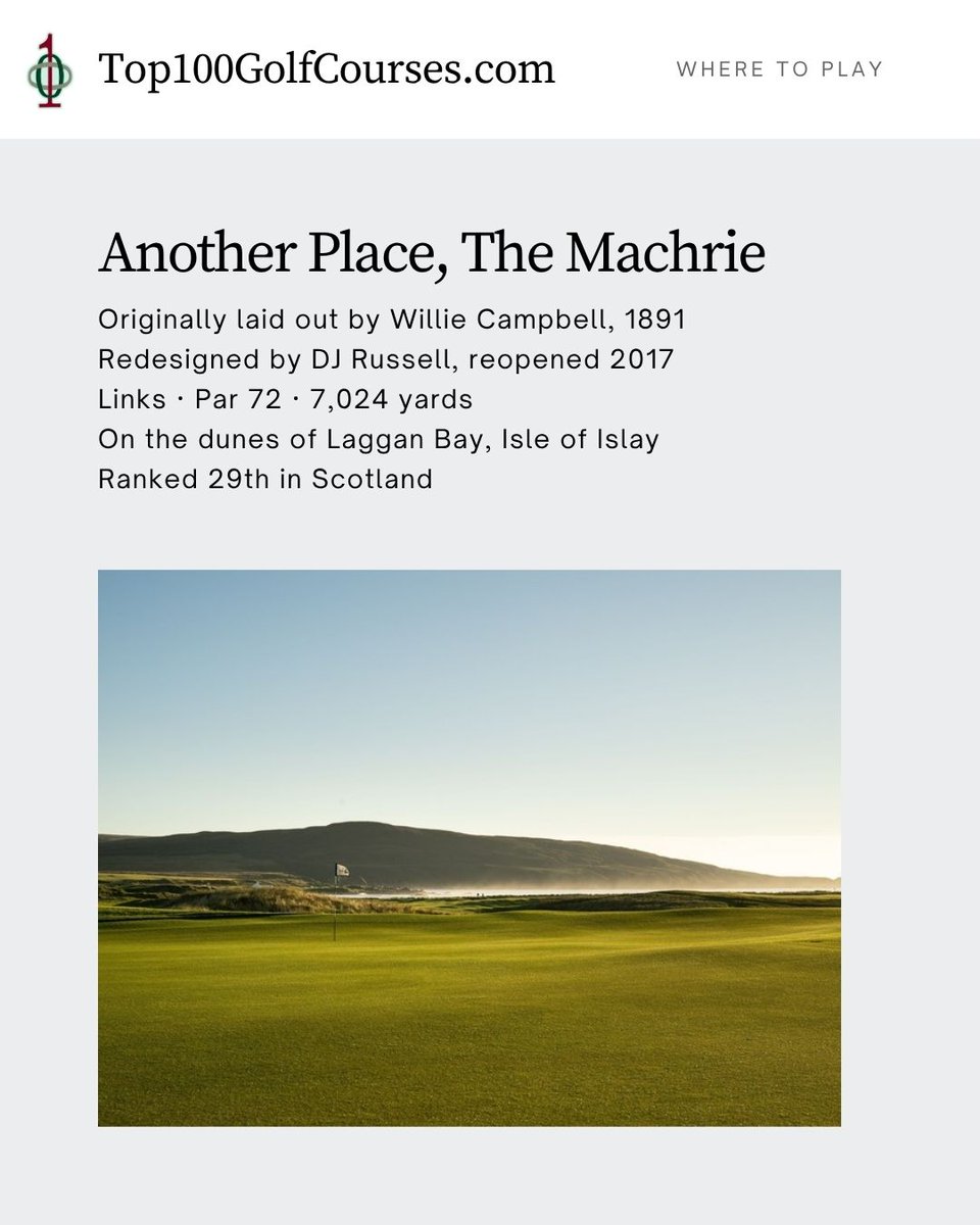 Top 100 Golf Courses tweet media