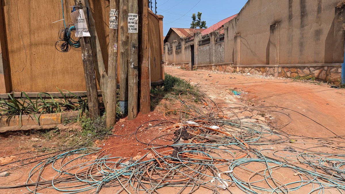 mpmysight's tweet photo. Digital infrastructure is welcome. Negligence shouldn't be.

Fibre cables left strewn across the ground in Kulambiro (now almost a month) are an accident waiting to happen. We could use better standards and enforcement.

@KCCAUG @UCC_Official #Kampala #PublicSafety https://t.co/bRhotgjBnE
