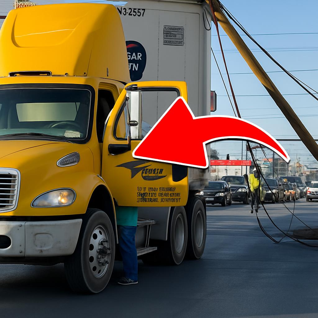 cuunoticiasmx's tweet photo. #Local | 🚧 Tráiler derriba postes y cableado en Ejército Nacional y Plutarco, caos vial en la zona
https://t.co/UpdTEhoGTZ https://t.co/zrNzJctoke