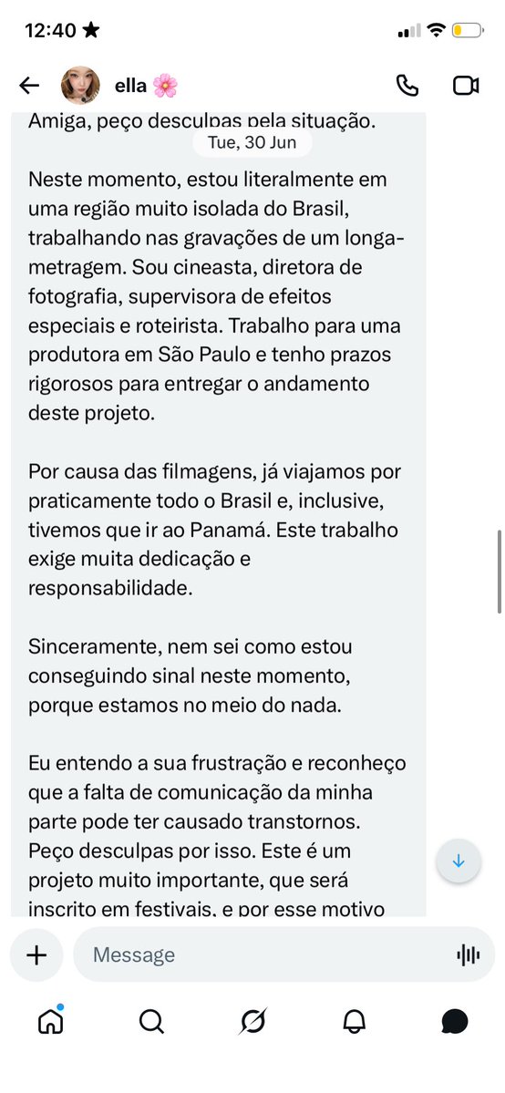 bamkkyuu's tweet photo. ela sumiu por duas semanas e mandei mensagem (21/6) informando meus dados q ela não havia pedido, ela só respondeu dia 30/6 dizendo que estava fazendo um trabalho da faculdade e precisou viajar por isso não tinha feito o envio+ https://t.co/sB5dJTRAIG