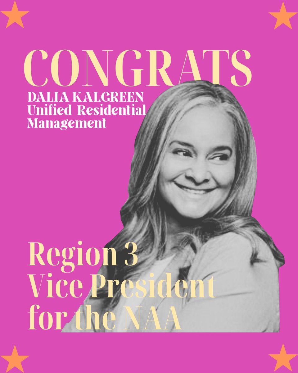 CbusAptAssoc's tweet photo. Join us in congratulating Dalia Kalgreen for becoming the Region 3 Vice President for the CAA! https://t.co/UORXC09FOG