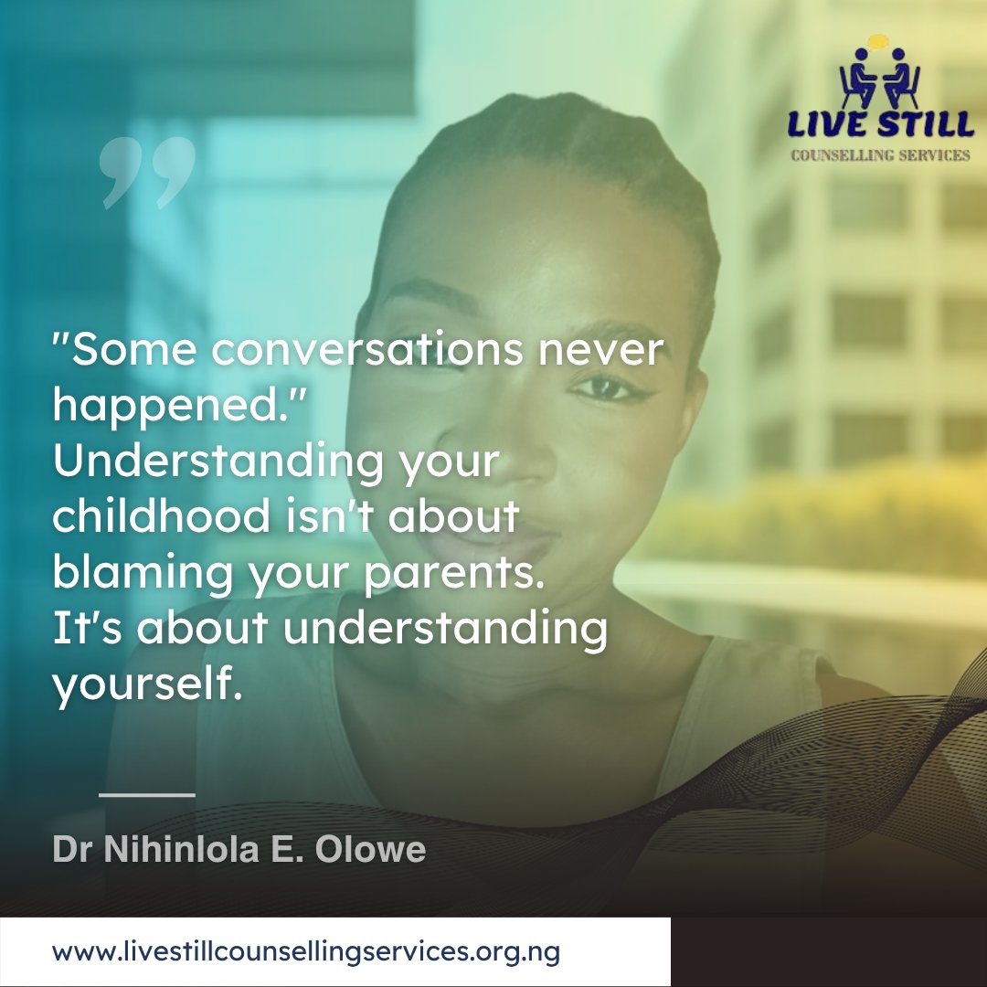 NihinlolaOlowe's tweet photo. Some people grew up in homes where food was available...

School fees were paid...

But emotions were never discussed.

Understanding your childhood isn't about blaming your parents.

It's about understanding yourself.

Healing begins with awareness.

https://t.co/ZK0YObNgwX https://t.co/U476MeogcN