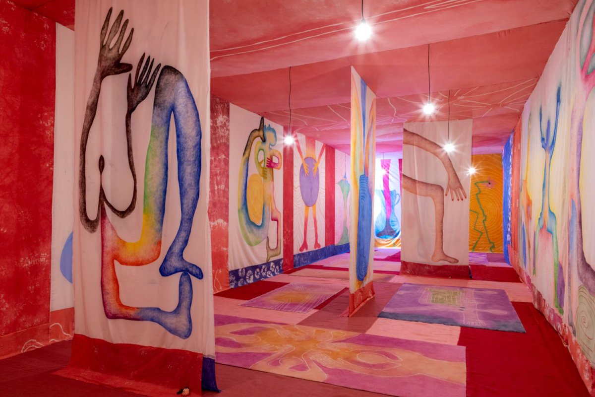 akimboart's tweet photo. 🖼 Volume 1: The life of corners, the first manifestation of artist Celina Eceiza’s ambitious, itinerant project, A material called Earth, transforms the Art Gallery of Burlington. On view until Aug. 16, 2026. https://t.co/GHbCFdC1SF https://t.co/dtV5SjJvPn
