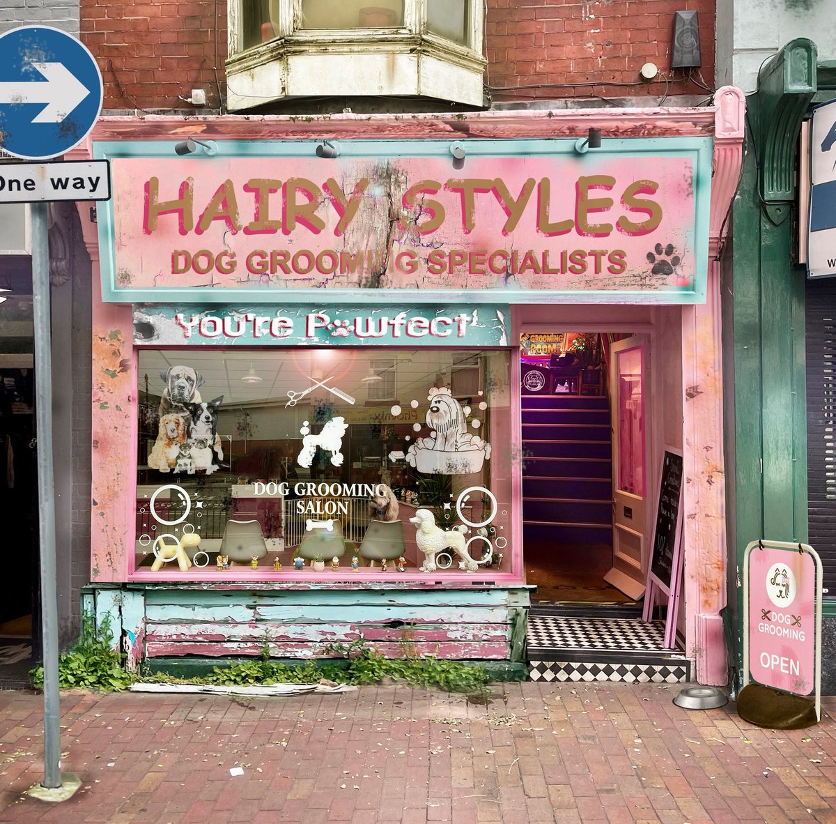 dbeattie22's tweet photo. ‘One Direction’ A homage to our clean fluffy friends #ShopFronts #UKPhotography #DocumentingBritain #UrbanArt #UrbanPhotography https://t.co/gDO9Q9e88w