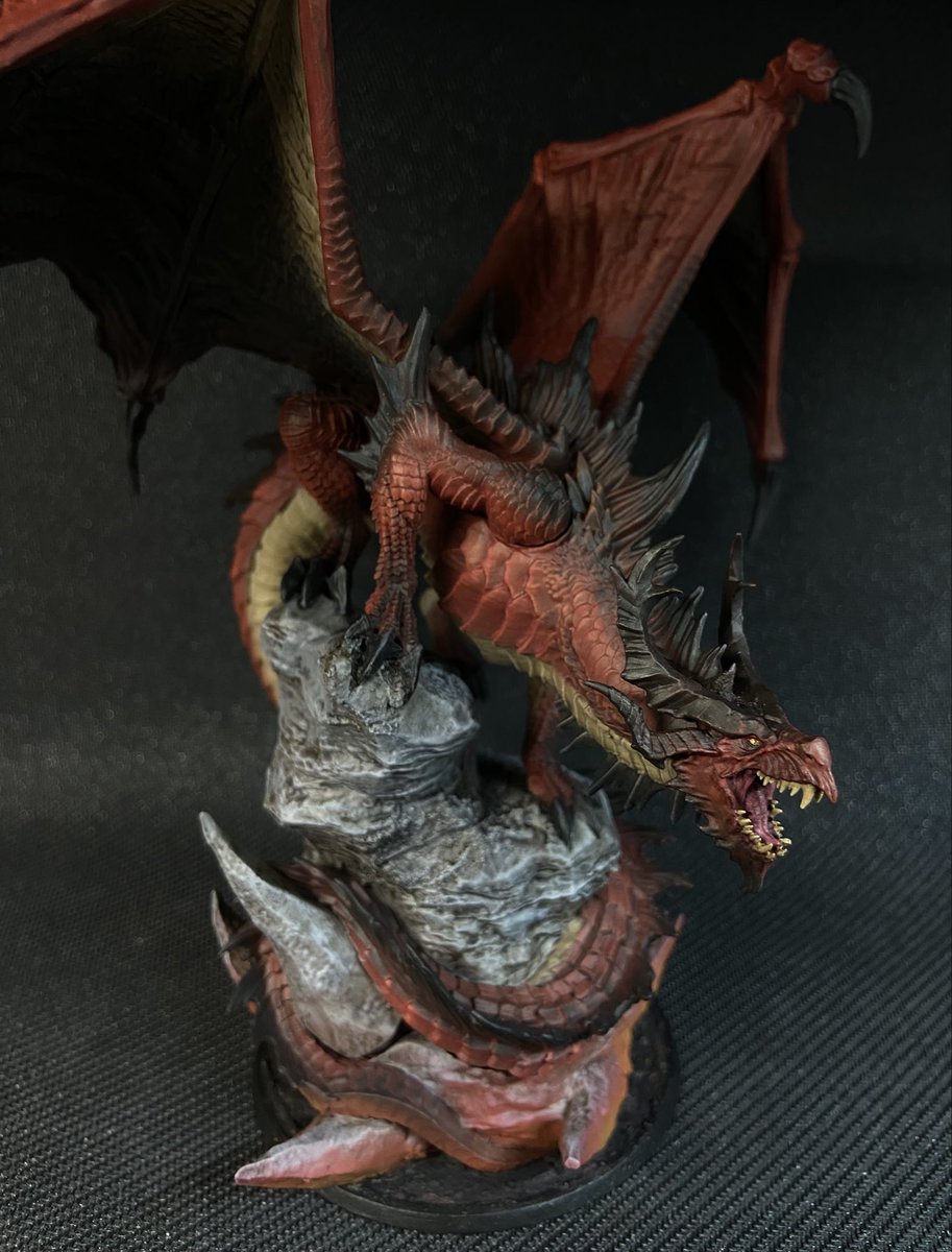 LegitMiniPaintn's tweet photo. Big ol red dragon #dungeonsanddragons #reddragon https://t.co/alqWzaY1Kz