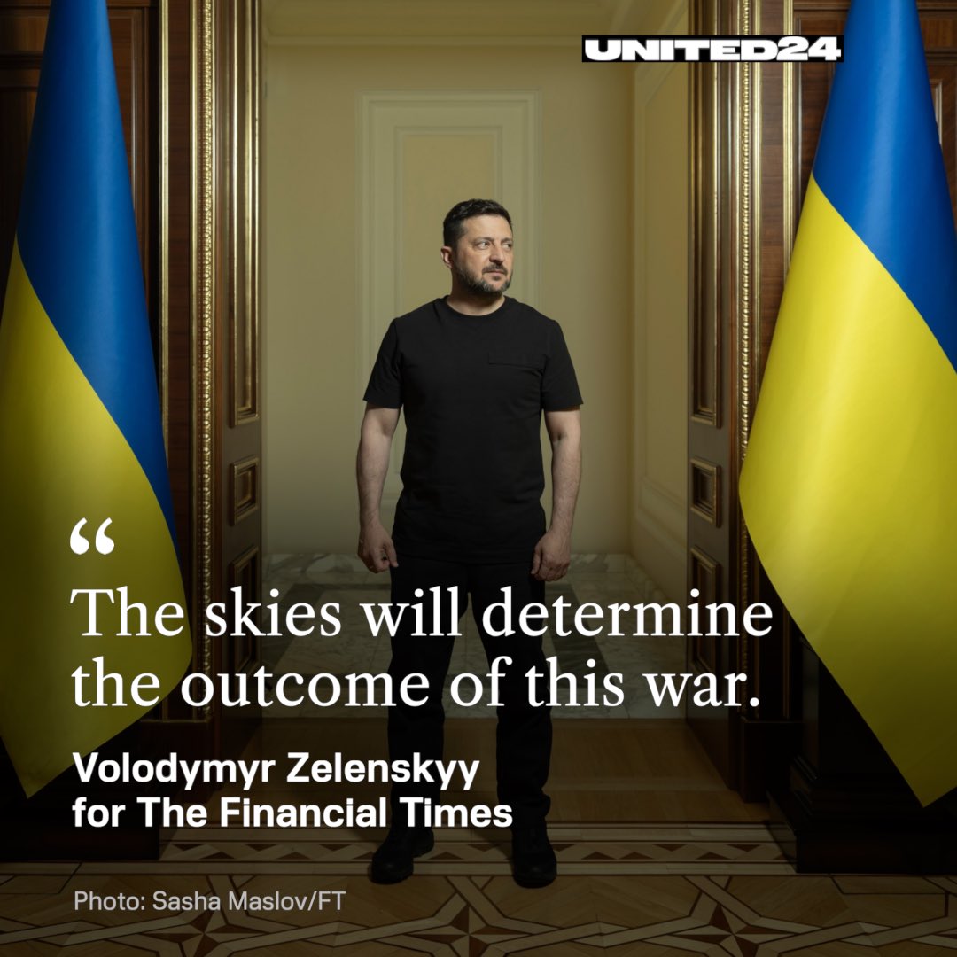 U24_gov_ua's tweet photo. “The skies will determine the outcome of this war.”

@ZelenskyyUa says the decisive battle has moved to the air. Ukraine urgently needs anti-ballistic defense, technology, and production capacity.

Protecting the sky means protecting Ukrainian lives: https://t.co/4Os08VprA0 https://t.co/8V0hd03ioc