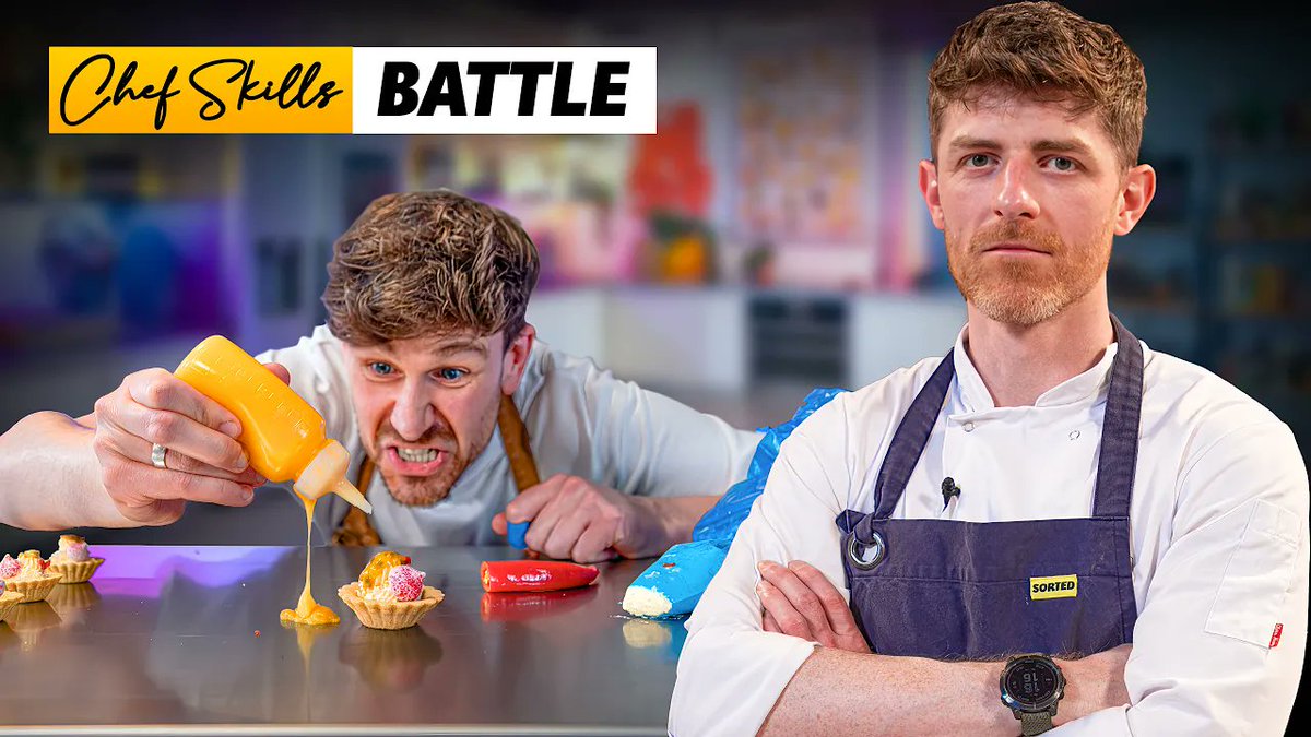 sortedfood's tweet photo. How do the guys' cooking skills compare to those of real chefs? 👨‍🍳

In this Chef Skills Battle, the home cooks face four challenges designed by the chef panel to test the techniques every great chef is expected to master.

Watch now: 
https://t.co/DPJzPUgKQv https://t.co/9bLP9PbIHL