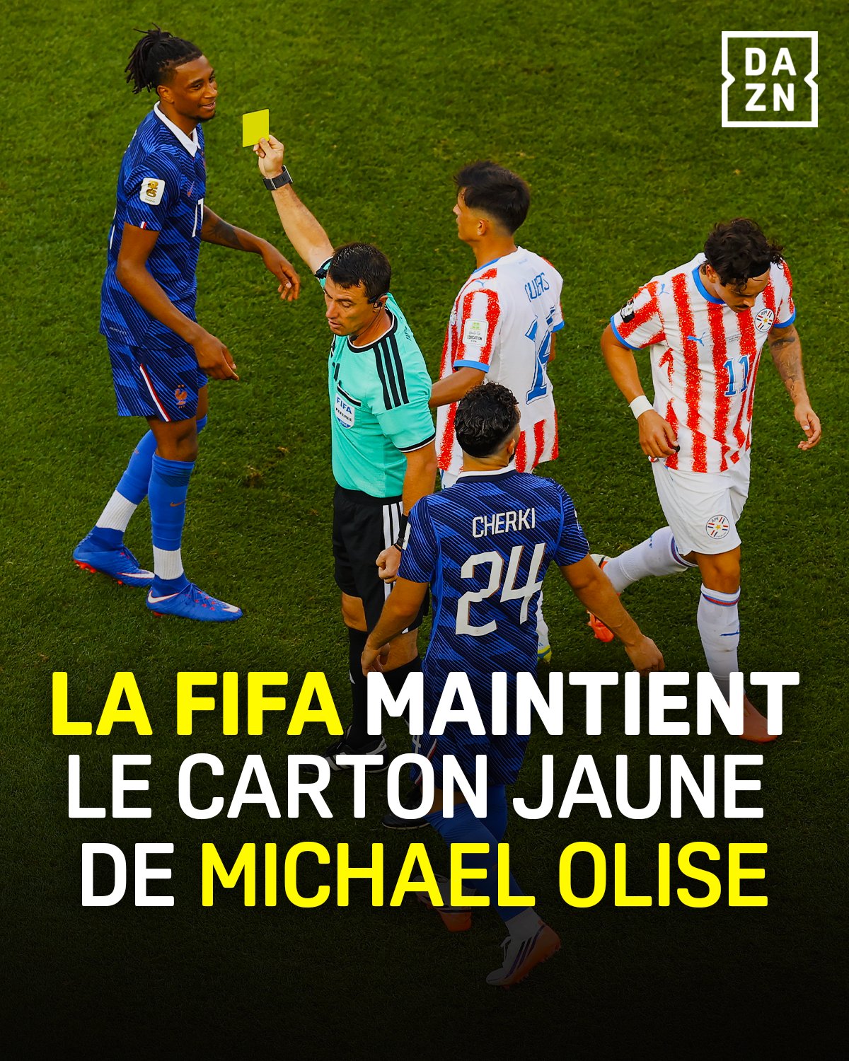 🇫🇷🇲🇦 | Le carton jaune de Olise maintenu par la FIFA. 🟨

 Malgré le re...