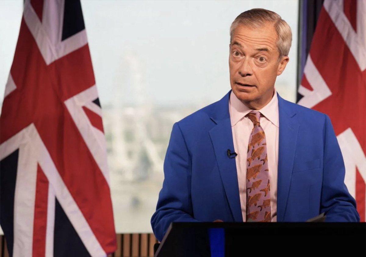 haveigotnews's tweet photo. Nigel Farage says that Reform UK have offered to cover the cost of the Clacton by-election. Just don’t ask questions about where the money’s coming from https://t.co/YeOmNcroWo