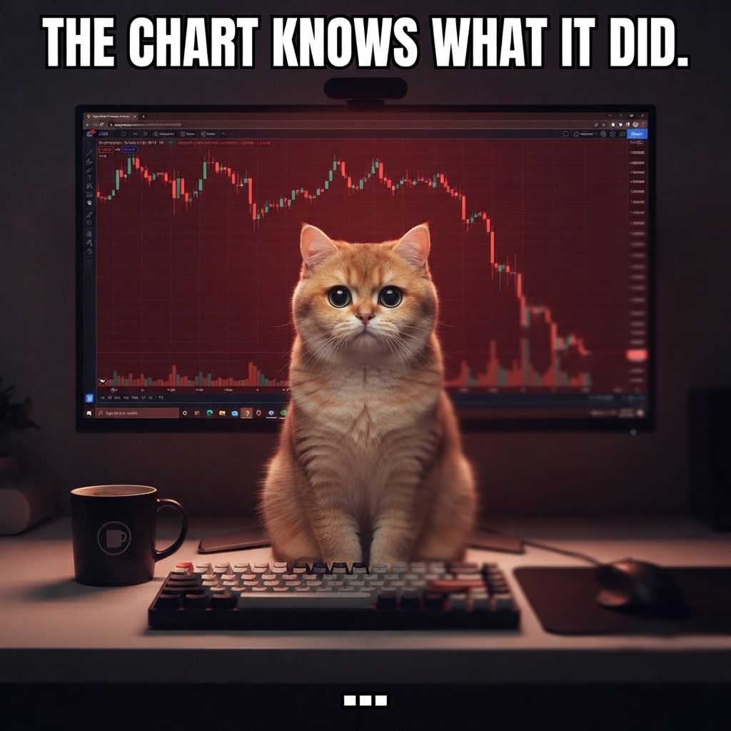 Dwane400's tweet photo. Said the Cat who has been staring at the chart consistently. https://t.co/LPraenyUYe
