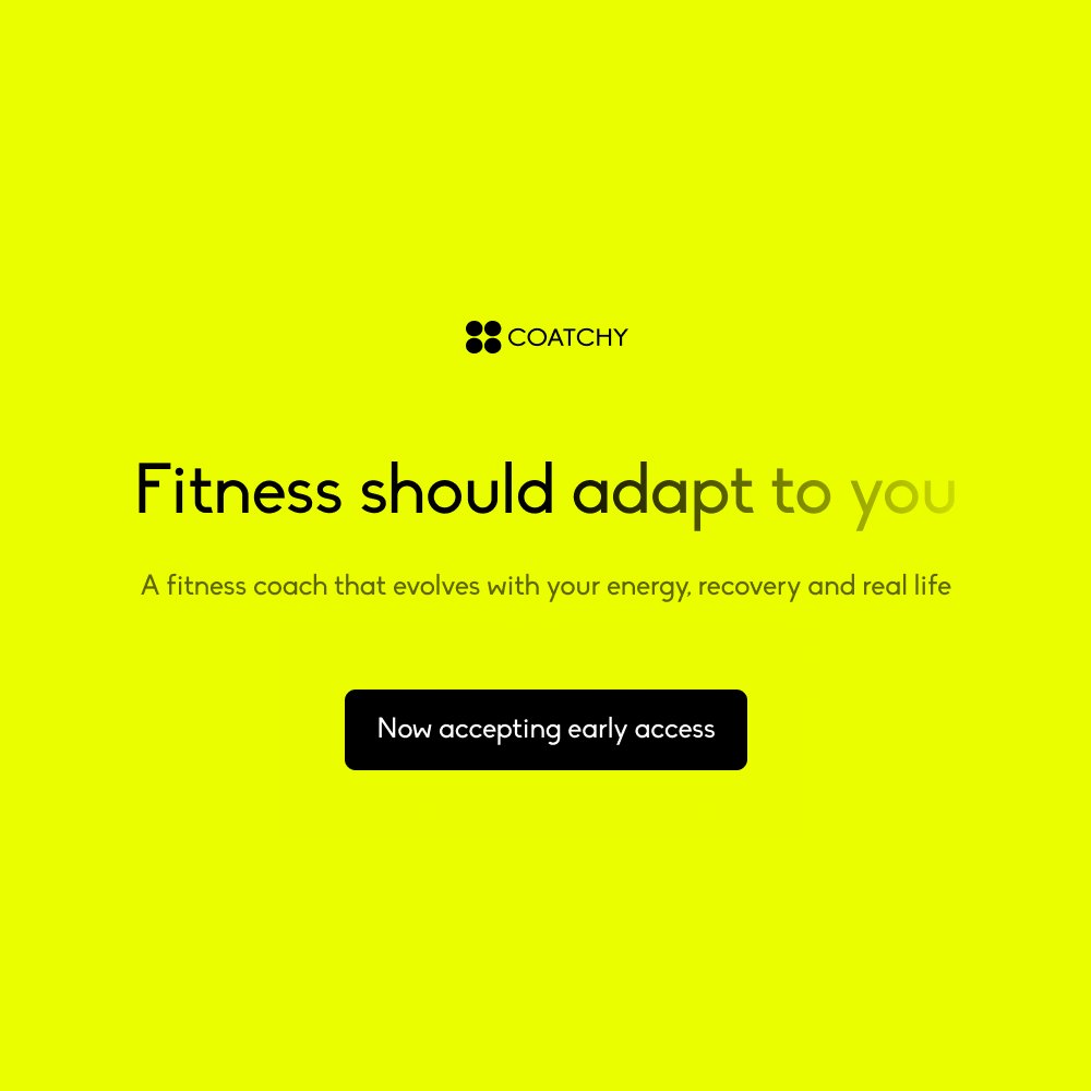 saidnaouat's tweet photo. Fitness should adapt to you.

We're rethinking what a fitness coach could look like when it understands your energy, recovery and daily reality instead of following a fixed plan.
Today we're opening our early access waitlist.

The journey starts here.
https://t.co/Z0vUUZ8WTN https://t.co/TZxwt2NitJ