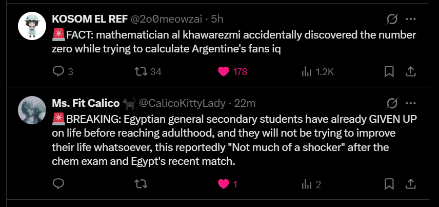 boomingblooming's tweet photo. Egytwitter genuinely losing their shit 
check up on yall egy oomfs 🙏 https://t.co/97MWA5MGbO