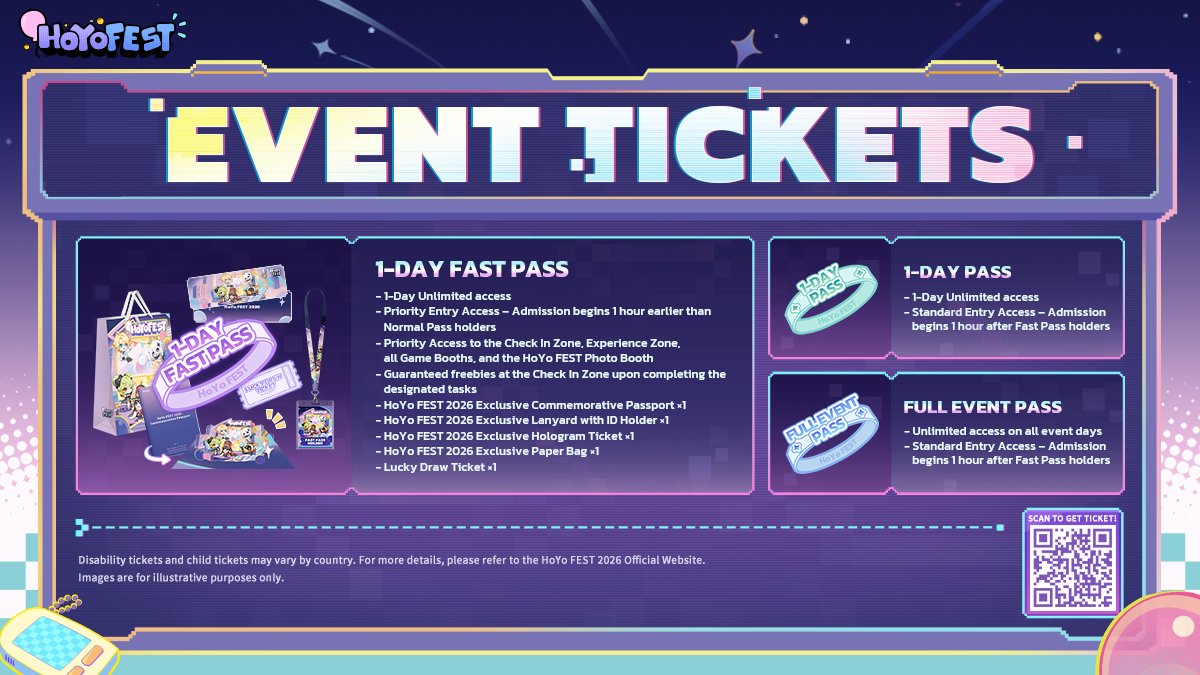 ZZZ_EN's tweet photo. HoYo FEST 2026 Event Details & Ticket Sales Date Announcement – check it now on the official website!

〓📣 HoYo FEST 2026 Event Details & Ticket Sales Date Announcement〓

Dear Proxy, 
#HoYoFEST2026 Official Website is now online! Click the link in the comment section below now to check the event details now! 🔎

🎟️ Psst, ticket sales will begin on 16 July 2026 11:00 (UTC+8)! Don't miss out!

【📍Event Details】
Bangkok, Thailand: 30 July – 2 August 2026, 10:30 – 20:00, Central Ladprao, BCC HALL
Ho Chi Minh City, Vietnam: 30 July – 2 August 2026, 09:00 – 20:00, Sky Expo, Hall A4
Jakarta, Indonesia: 30 July – 2 August 2026, 10:00 – 21:00, Pondok Indah Mall 3, City Hall
Kuala Lumpur, Malaysia: 30 July – 2 August 2026, 10:30 – 21:00, Pavilion Exhibition Centre Bukit Jalil, Hall 1-3
Manila, The Philippines: 30 July – 2 August 2026, 10:00 – 21:00, SPACE at One Ayala, Hall A-D
Singapore: 31 July – 2 August 2026, 11:00 – 21:00, Suntec Singapore Convention & Exhibition Centre, Hall 403

#HoYoFESTZZZ
