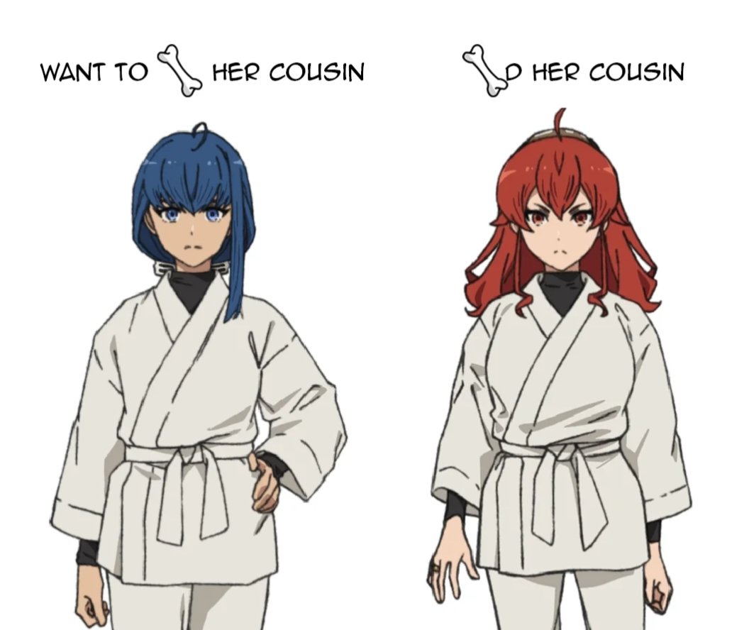 Noele661's tweet photo. Eris is basically what Nina wants to be 😭
#mushoku #mokuten #mushokutensei https://t.co/v1dzrMN4mF